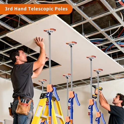 Britevo 4PK Adjustable Telescopic Support Pole, 54-115 inch Cabinet Jack, Heavy Duty 3rd Hand Support System, 154lbs Load-...