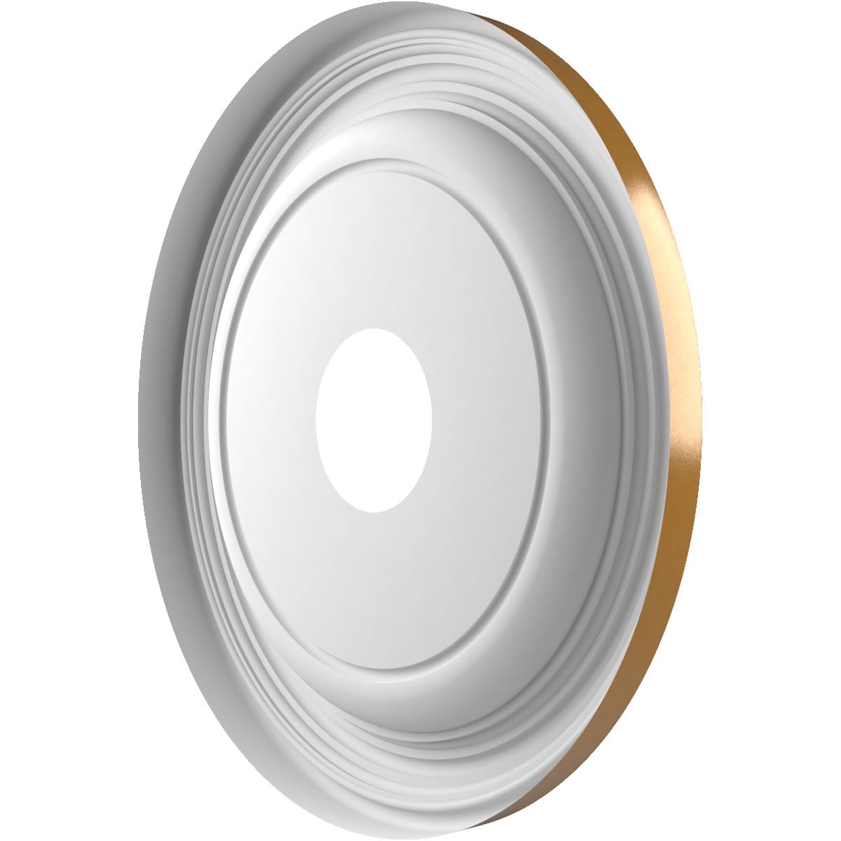 16Od X 3 1/2Id X 1 3/8P Traditional Thermoformed Pvc Ceiling Medallion (Fits Canopies Up To 9 1/2), Universal Aged Metallic Vint
