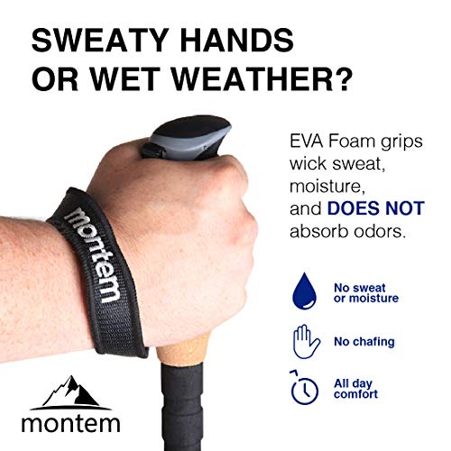 Montem Ultra Light 100% Carbon Fiber Trekking, Walking, and Hiking Poles - One Pair (2 Poles) - Ultra Light, Quick Lockin...