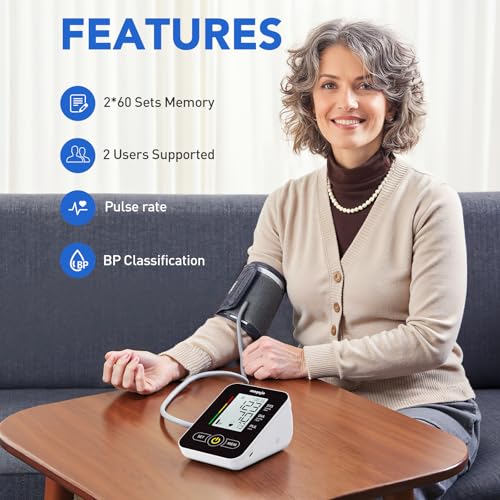 Arm Blood Pressure Monitor,maguja Blood Pressure Machine,BP Monitor Automatic Upper Arm Digital with Blood Pressure Cuff f...