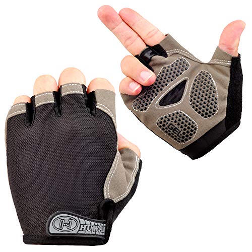 BOBILIFE Half Finger Anti-Slip Breathable and Shockproof Cycling Gloves, for Biking or Motorcycling Riding