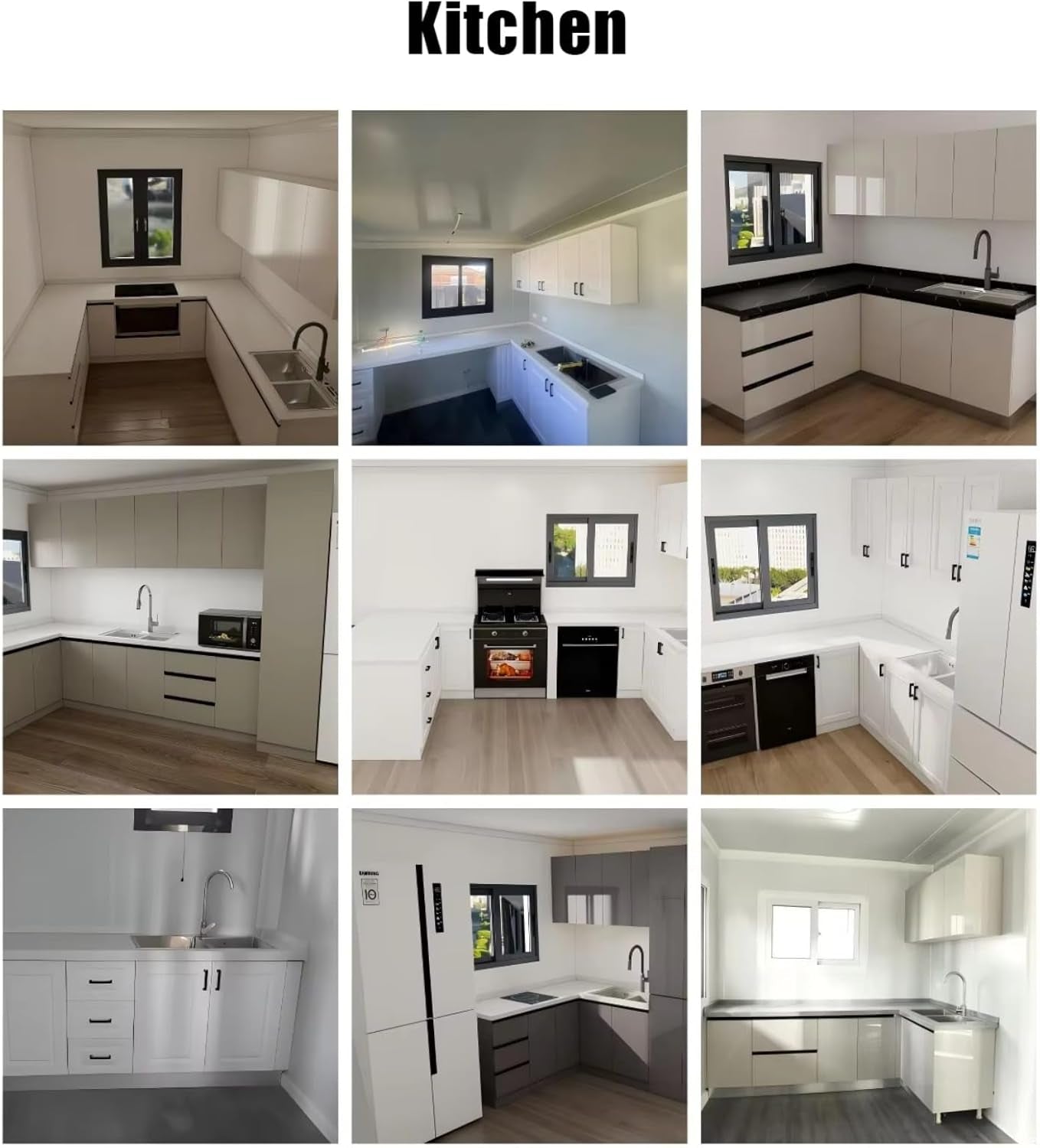 Prefab Tiny Home for Sale, Container House, Tiny House to Live in for Adults, Portable Modular Tiny Home with 2 Bedrooms 1 Full Bathroom & Kitchen, Prefabricated Expandable Mobile Tiny Homes for Sale