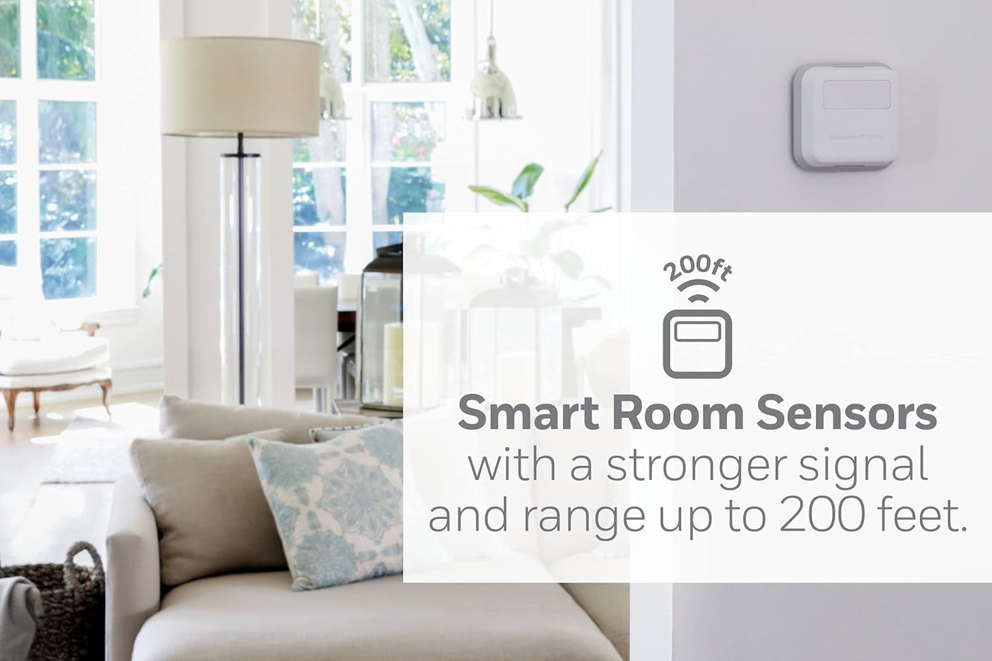 T9 Wifi Smart Thermostat with 1 Smart Room Sensor, Touchscreen Display, White