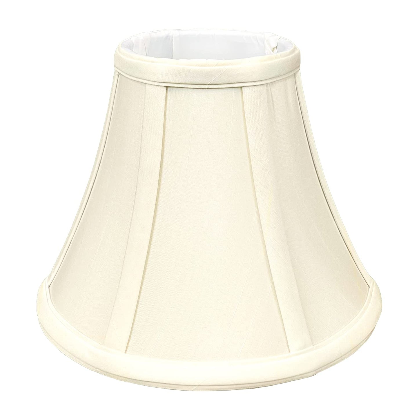 Royal Designs, Inc. True Bell Basic Lamp Shade, UNO Fitter, 4inx8inx6.5in, Faux Silk, Eggshell, Model BSO-704UT-8EG