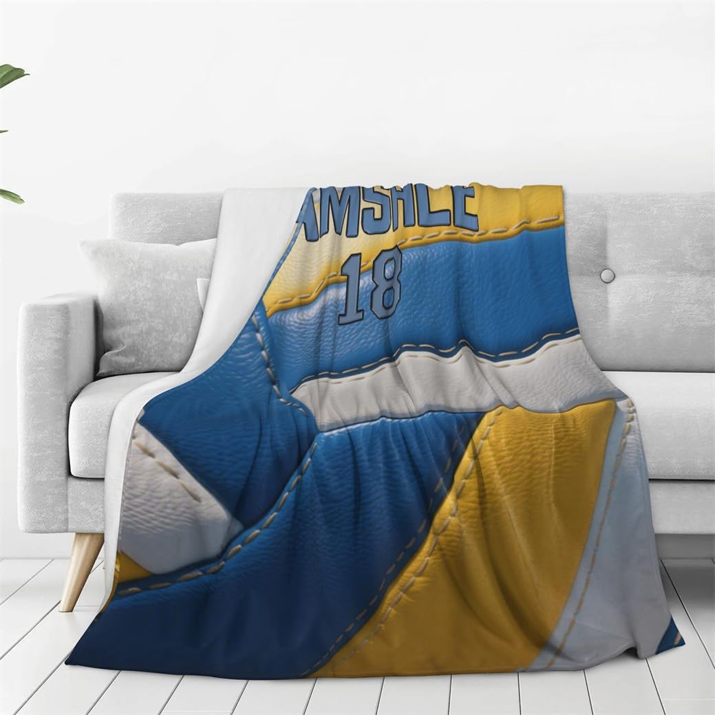 Customized Home Decor Sofa Throw Blanket Personalized Volleyball Themed Blankets for Sport Lover Custom Name Volleyball Enthusiasts Bedding Travel Blanket Custom Ball Sport Theme Throw-Blanket Gifts