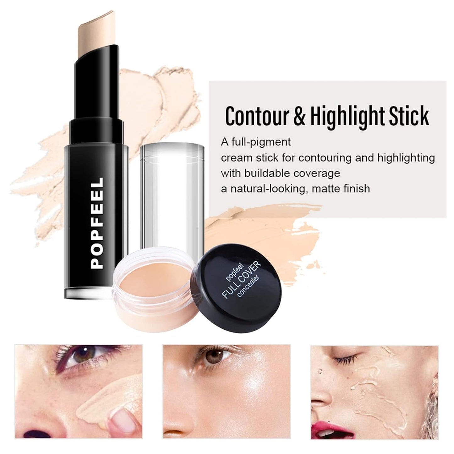 All-in-One Makeup Gift Set Carry All Makeup Kit Women Full Kit With Makeup Bag Lipgloss Lipstick Concealer Blush Foundation Face Powder Eyeshadow Palette Cosmetic Palette #3