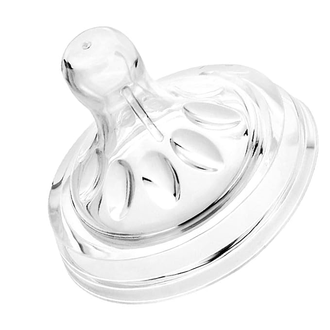 Bottle Nipples 9×5×5 4Pcs Bottle Nipples Transparent Soft Silicone Baby Bottles Nipples for 6 to 12 Month Old Infant