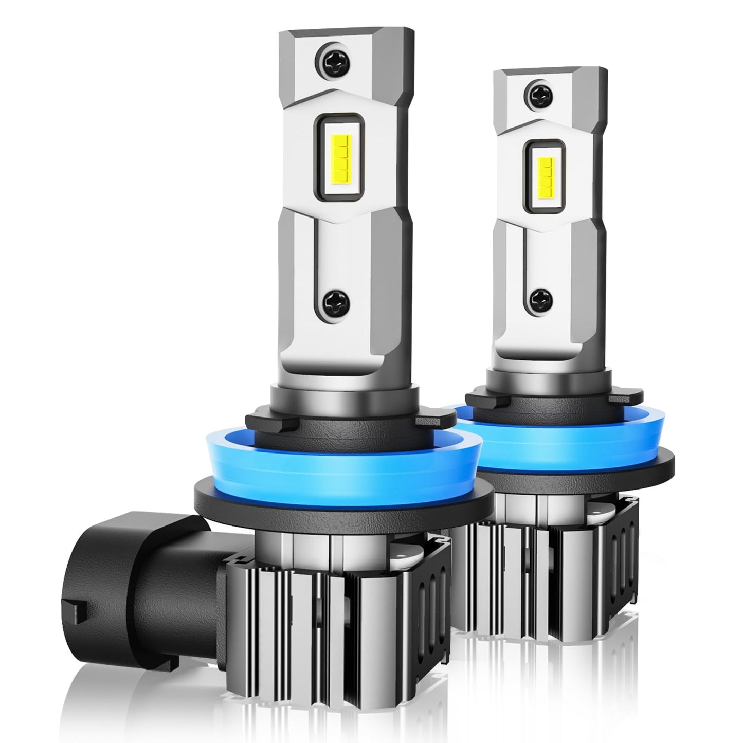 H11 Bulbs  60W 16000Lm Fog Lights  Super Bright Cool White Light Bulbs  Plug & Play  Pack Of 2