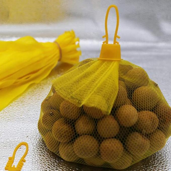 100pcs Seafood Boiling Bags with Loop-Style Closures, Plastic Reusable Reusable Nylon Mesh net, Mesh Produce Bags, Mesh Onion Bags, Fruit and Vegetable Produce Bag
