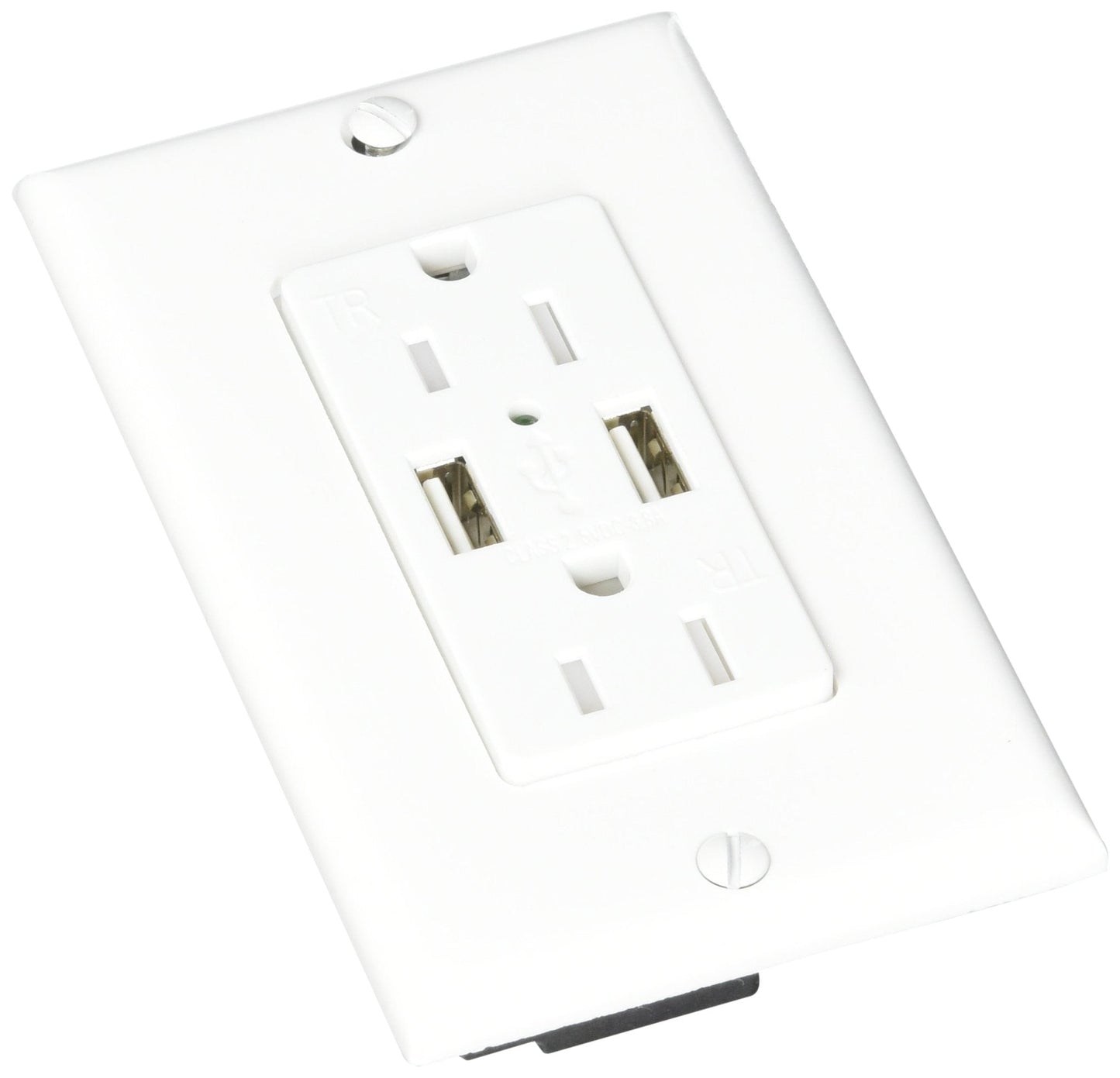 Diamond Group 61070Usb White Dual Usb Charger With Duplex Receptacle