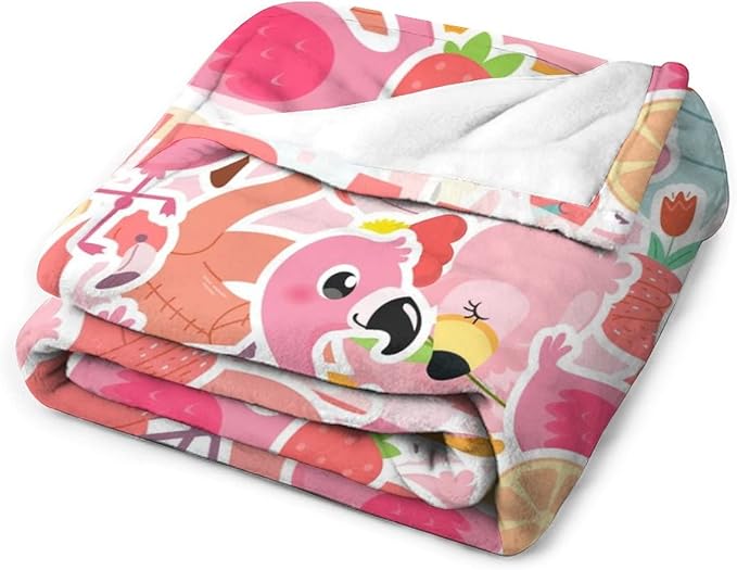 Custom Flamingo Blanket Gifts with Name - 40 x 50 Inches Funny Flamingo Throw for Girls & Women - Pink Soft Furry Plush Blankets for Couch