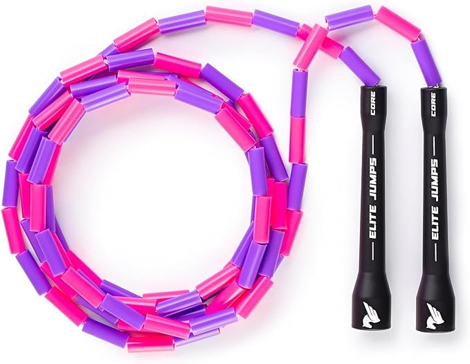 Beaded Kids Exercise Jump Rope - Segmented Skipping Rope for Kids - Durable Shatterproof Outdoor Beads - Light Weight and ...
