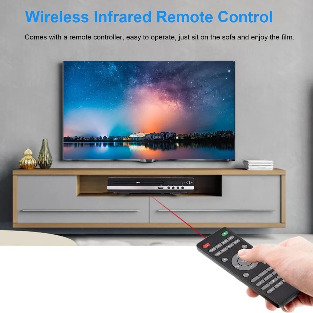 Hd Dvd Player For Tv Cd Player For Home Hdmi And Rca Cables Remote Control Usb Input 1080P All Region Free Breakpoint Memory Sup