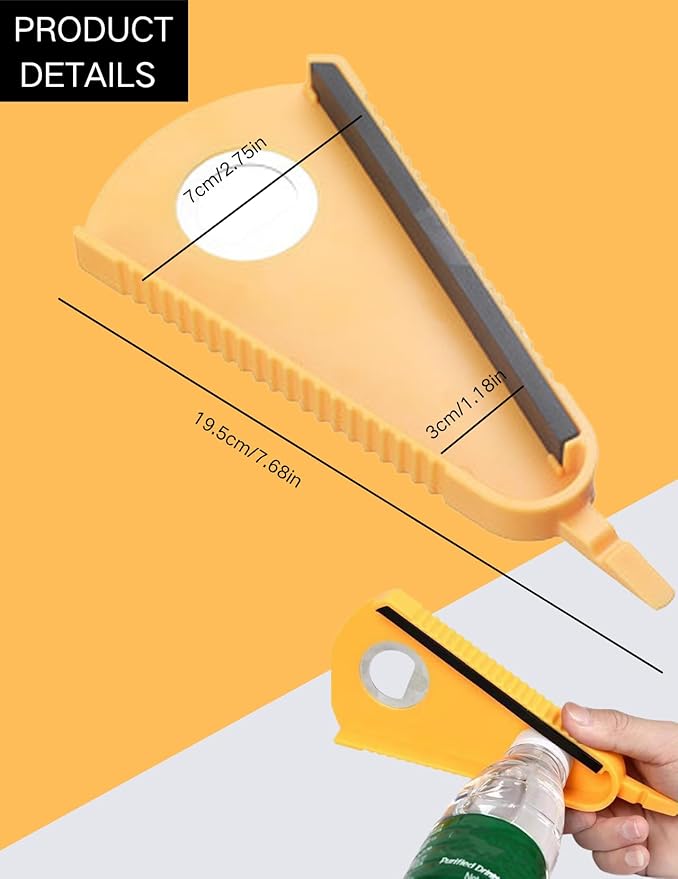 Jar Opener for Weak Hands, Bottle Can Opener Multipurpose Tool for Effortless Lid Removal Lightweight Plastic Design for Seniors & Outdoor Use, Cap Opens Dia 1.18 to 2.76in Lid