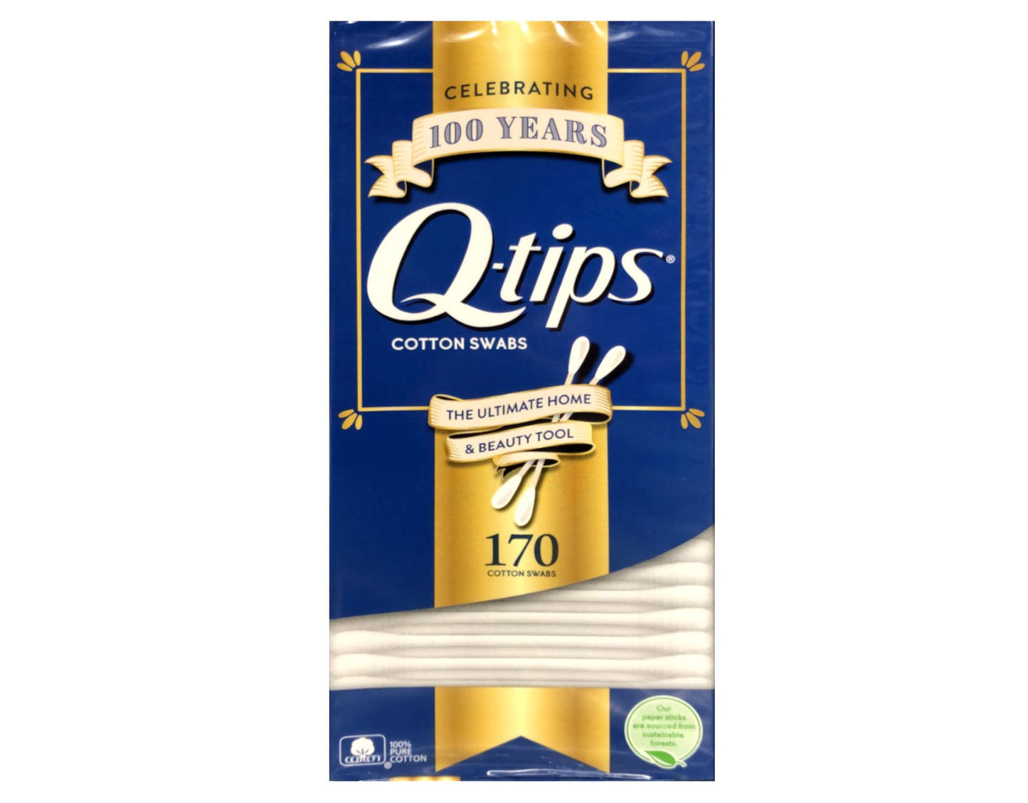 Q-tips Cotton Swabs 170 Count (Pack of 4) Total 680 Swabs