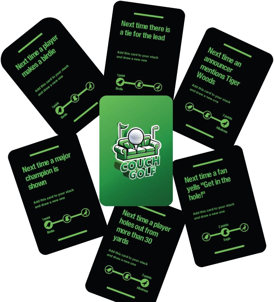 Couch Golf - Interactive Golf Card Game - The Game You Play While You Watch Golf - Game Night Fun for Family & Friends