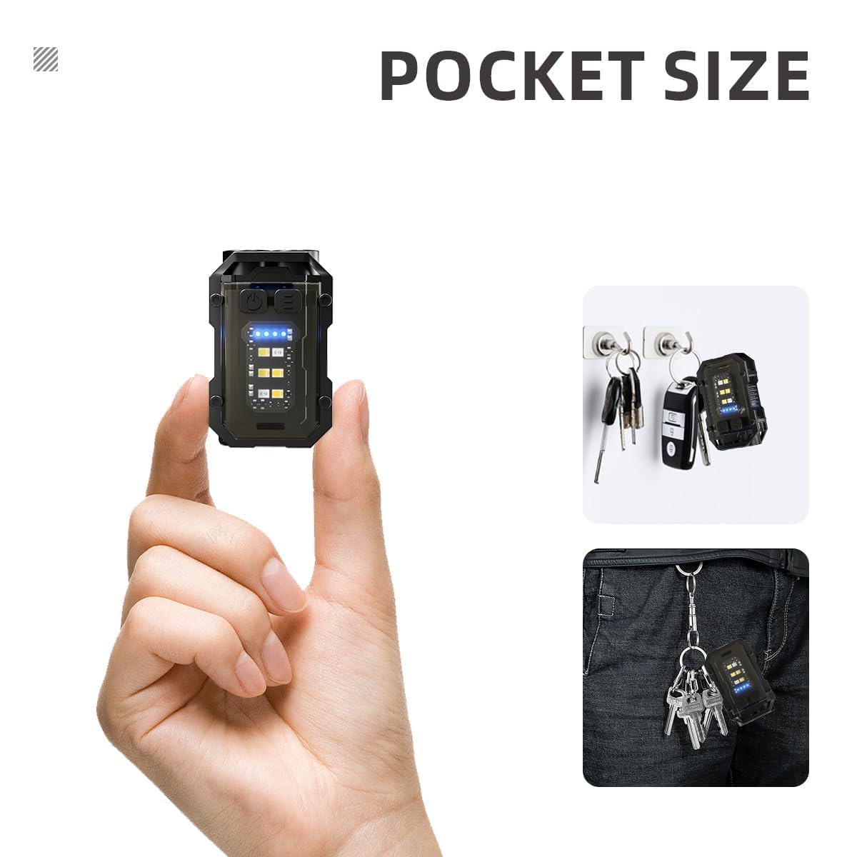 Warsun Sq10 Mini Edc Flashlight - Magnetic Rechargeable Cap Light With Back Clip  Cob Wide Beam  Compact Light For Work  Camping  Dog Walking