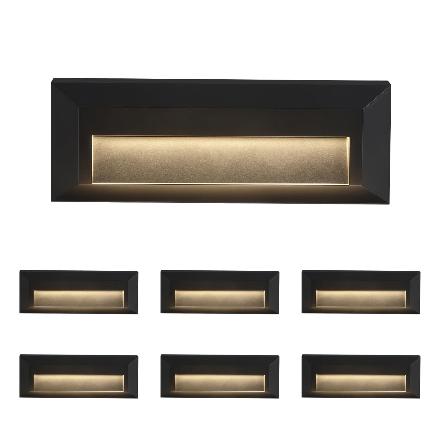 ZONK LED Outdoor Indoor Step Lights, Line Voltage 110-240V 2W Landscape Stair Lights, 9Inch Non-dimmable 3000K IP65 Waterproof S