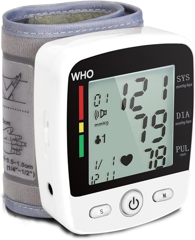 Blood Pressure Monitor, Irregular Heartbeat Detector, Automatic BP Monitor 90x2 Reading Memory and Large LCD Display, USB ...