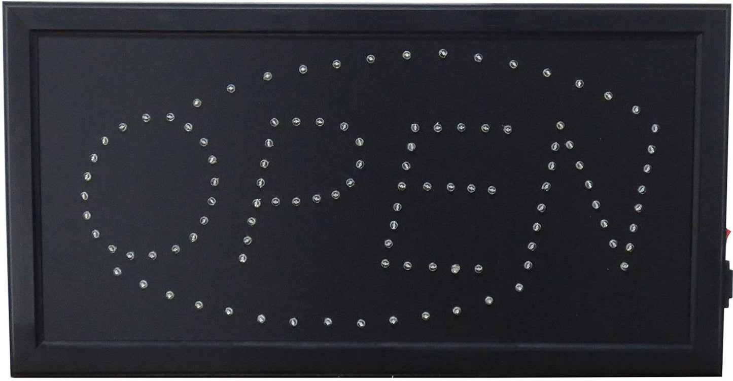 E-ONSALE Animated LED Neon Light Open Sign Rectangle Metal 19inx10in