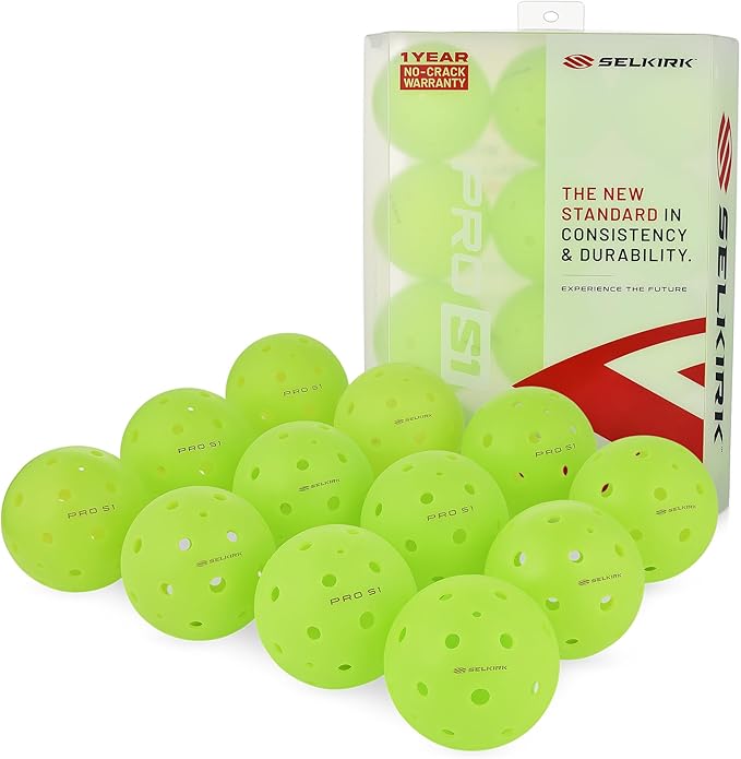 Selkirk Sport Pro S1 Ball | Crack-Resistant | 38 Hole Outdoor Pickleball Balls | USAPA Approved Pickle Ball for Tournament...