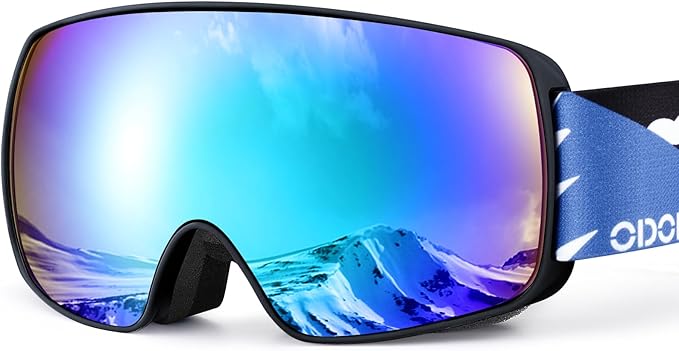 Odoland Kids Ski Goggles, Snowboard Goggles for Youth Skiing Age 8-16, Snow Goggles S2 Double Lens Anti-Fog UV400 Protection
