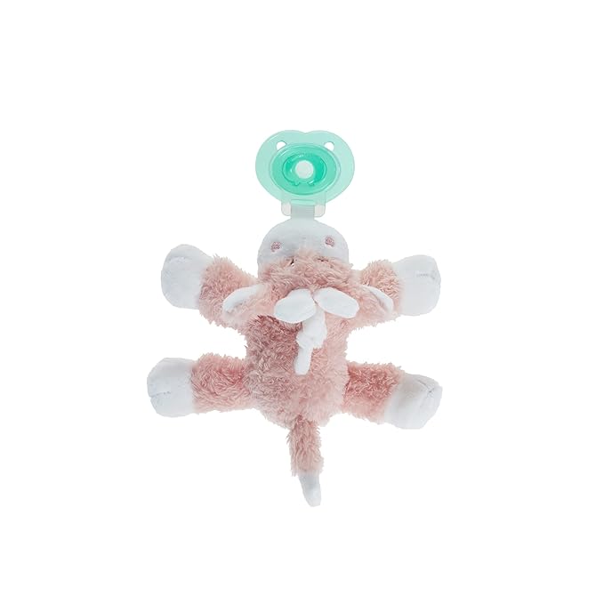 Nookums Paci-Plushies Buddies Adapts to Name Brand Pacifiers, Suitable for All Ages, Plush Toy Includes Detachable Pacifier (Gemma The Giraffe)
