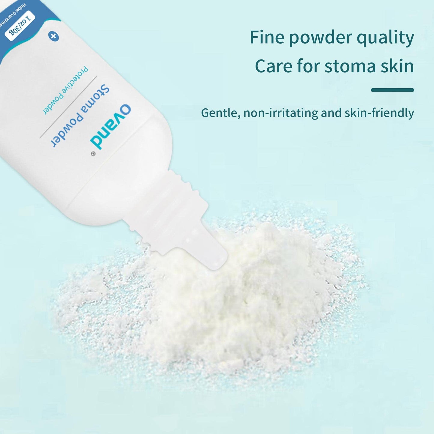 ovand Stoma Powder,Skin Barrier Protection Ostomy Powder Supplies - Stoma Adhesive Powder,1 oz (2 Bottles)