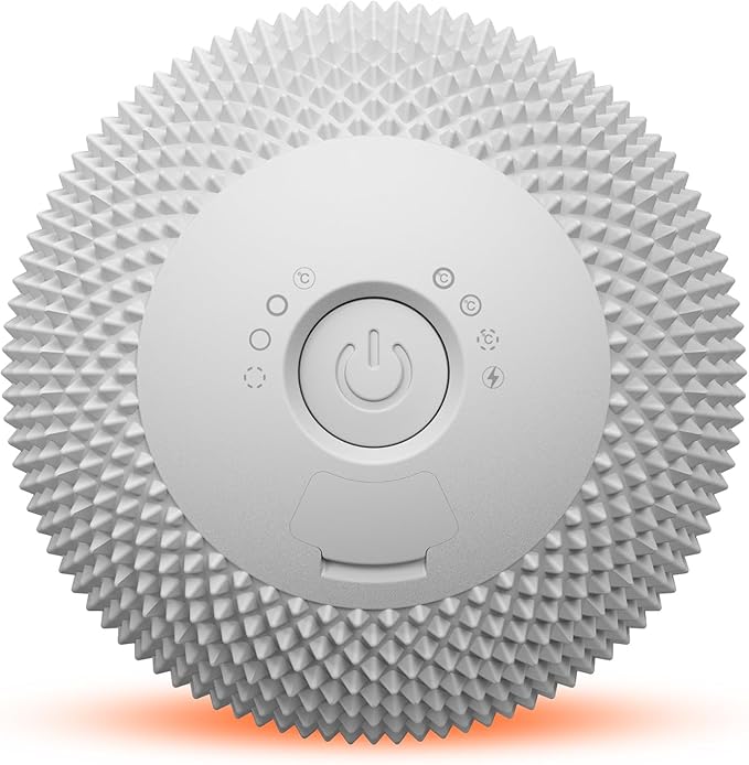 JIEJUNJIE Vibrating Massage Ball with Heat, 7 Modes, Memory, Myofascial Release, Deep Tissue Muscle Recovery Ball for Trig...