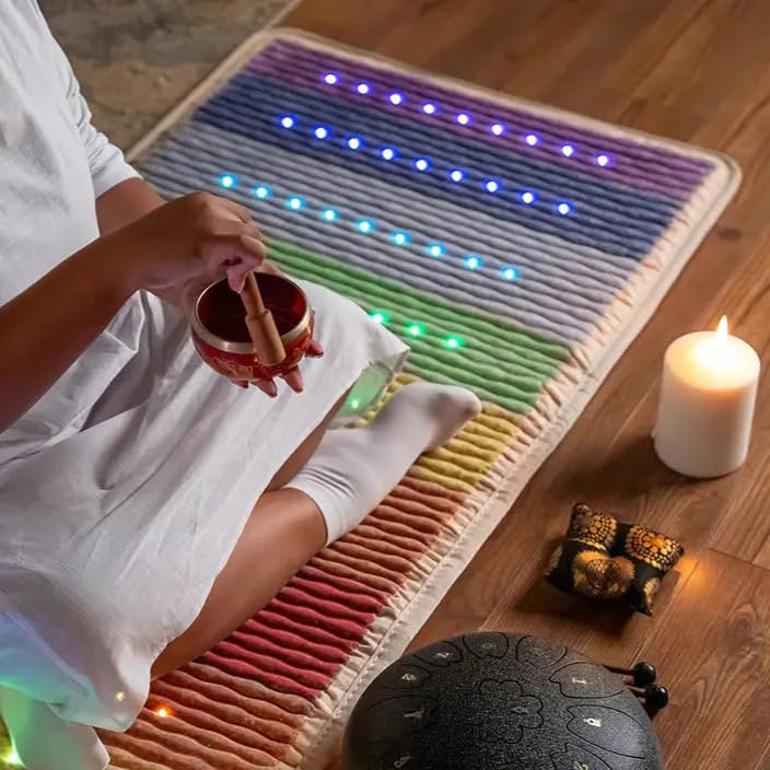 HealthyLine Rainbow Infrared Heating Pad - Full Body Heating Pad - Heat Therapy with Natural Chakra Stones and Healing Cry...