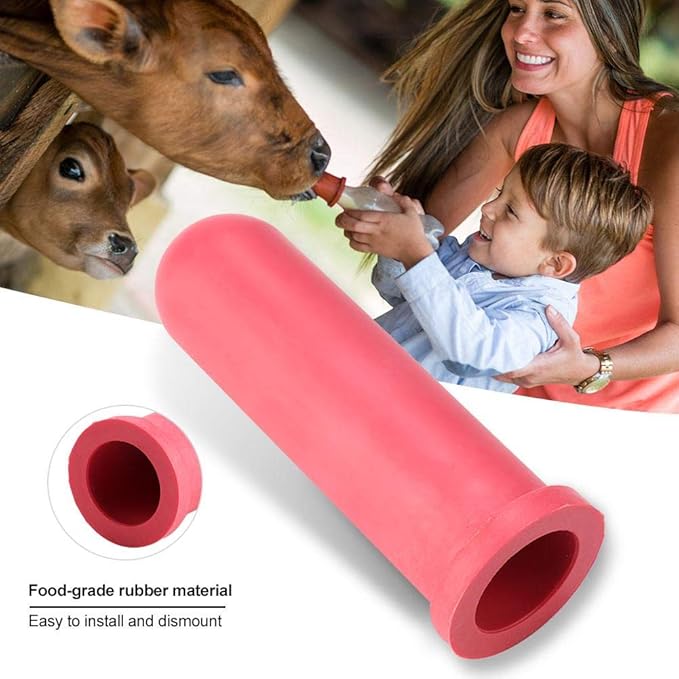 5Pcs Calf Milk Drink Nipple, 10cm Length Rubber Calf Feeding Bottle Nipple Small Animal Nursing Bottle Nipples Farm Animal Feeding Supplies