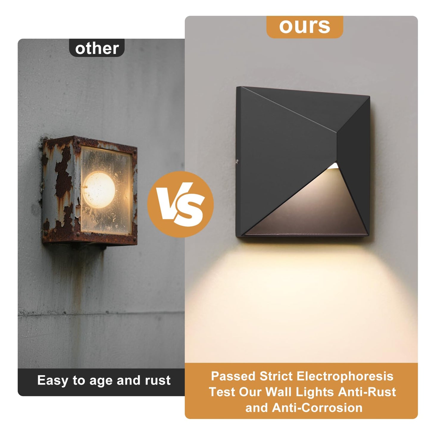 Outdoor Light Fixture Wall Mount With 3 Lighting Modes  Led Exterior Lighting Fixtures For Outside  Modern Front Porch Lights  Waterproof Black Wall Sconce For House  Patio  Garage  Doorway  Entryway