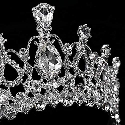 ZOCONE Birthday Tiara Crown for Women Girls, 2 Pack Crystal Princess Tiara for Women, Bridal Crowns for Wedding Party, Hai...