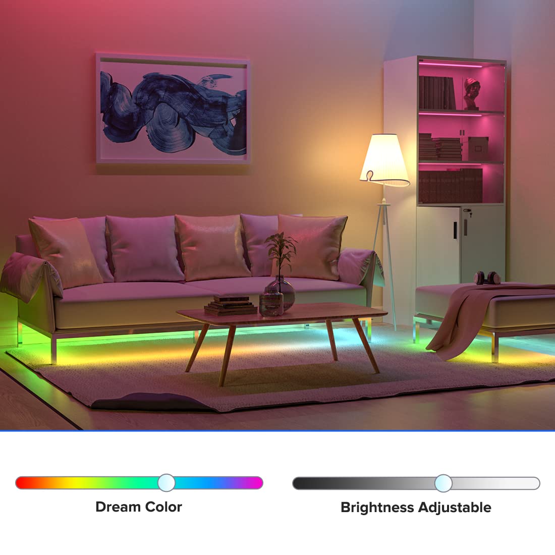 BTF-LIGHTING C05W RGBCCT PWM SMD FCOB (+ R G B C W) 6PIN LED Strip 2.4GHz Tuya WiFi Group Controller Alexa Google Home Control Match with WR01RF RC03RFB RC04RFB RC05RFB Remote