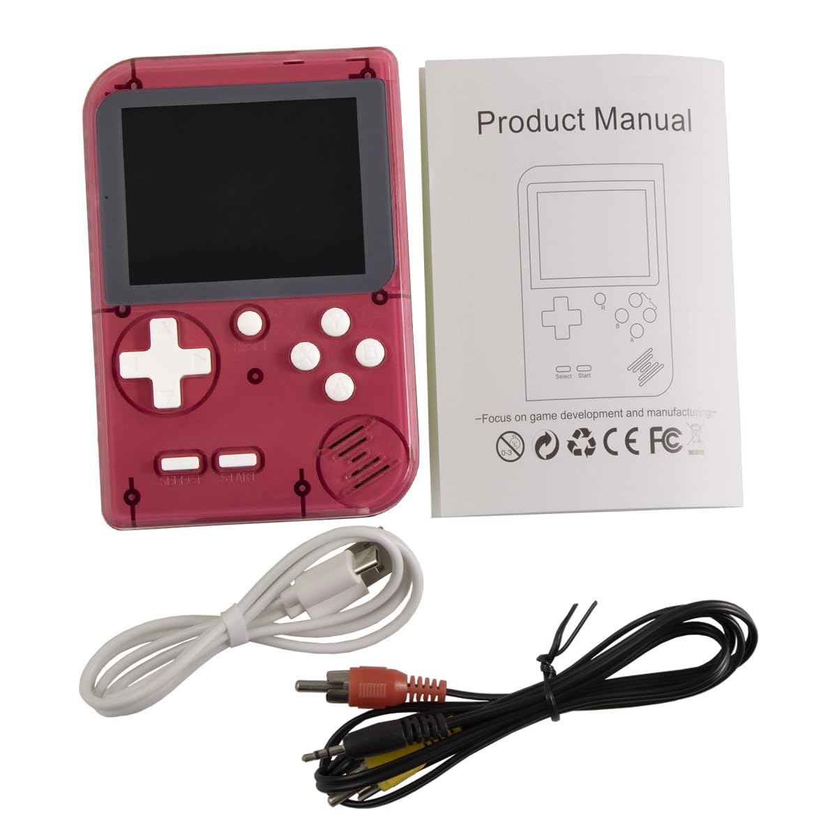 Retro Mini Game Machine with 400 Classical FC Games Handheld Game Console 2.8-Inch Color Screen Support for TV Output , Presents Birthday for Kids, Adults (Red)
