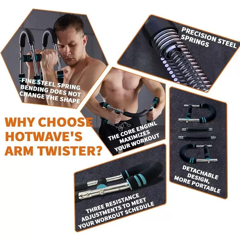 Twister Arm Exerciser,40-110lb Adjustable Chest Workout Equipment, Forearm Triceps Chest Enhanced Exercise Strengthener,Po...