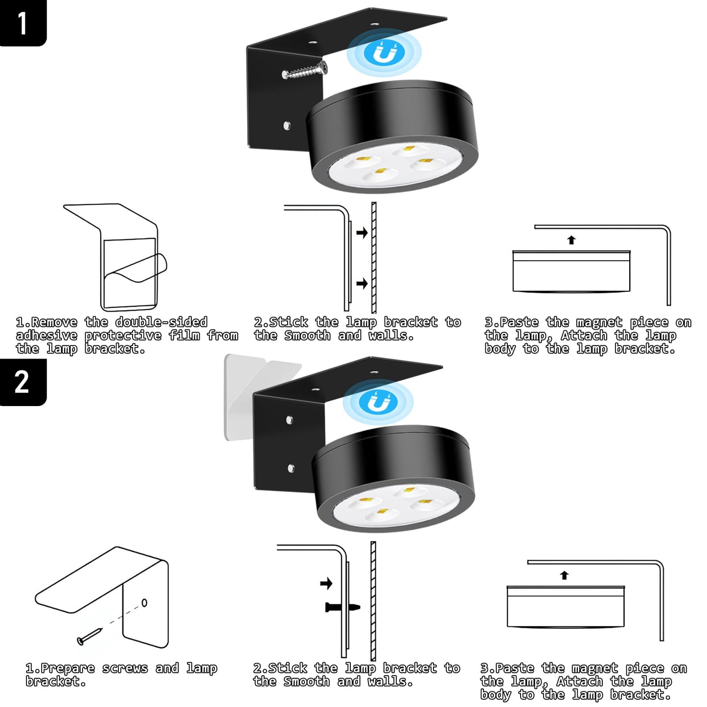 Libuam Wireless Battery Operated discomfort-reducingting Light With Remote Control 3 Lighting Modes Magnetic Led Art Display Light For Picture Frame  Dimmable And Timer  Wall Decor Display Light 3Pack White