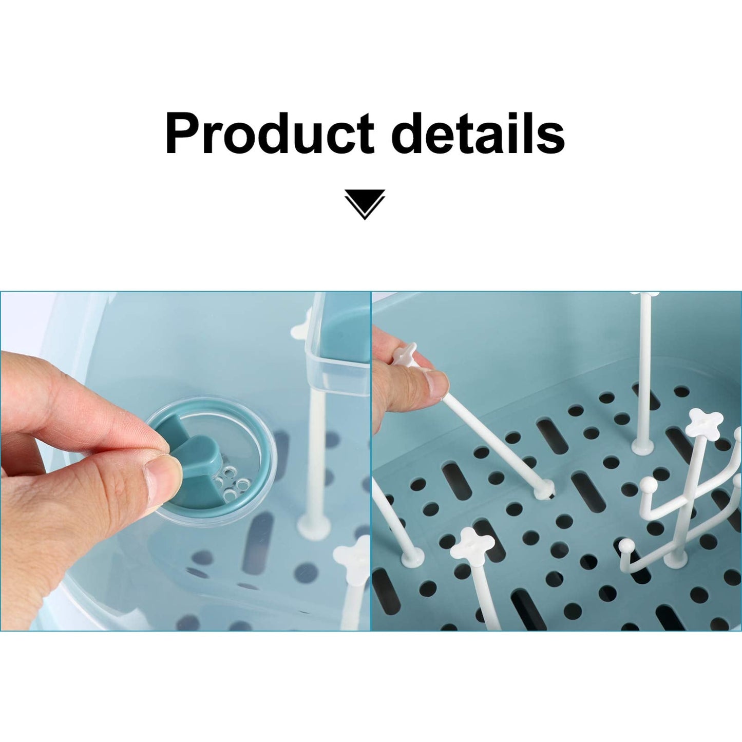 Baby Bottle Dryer 1Pc Portable Baby Bottle Drying Rack Storage Box Bottle Storage Box Organizer Case Portable Feeding Bottle Kitchen Cabinet for Home Travel Drainer
