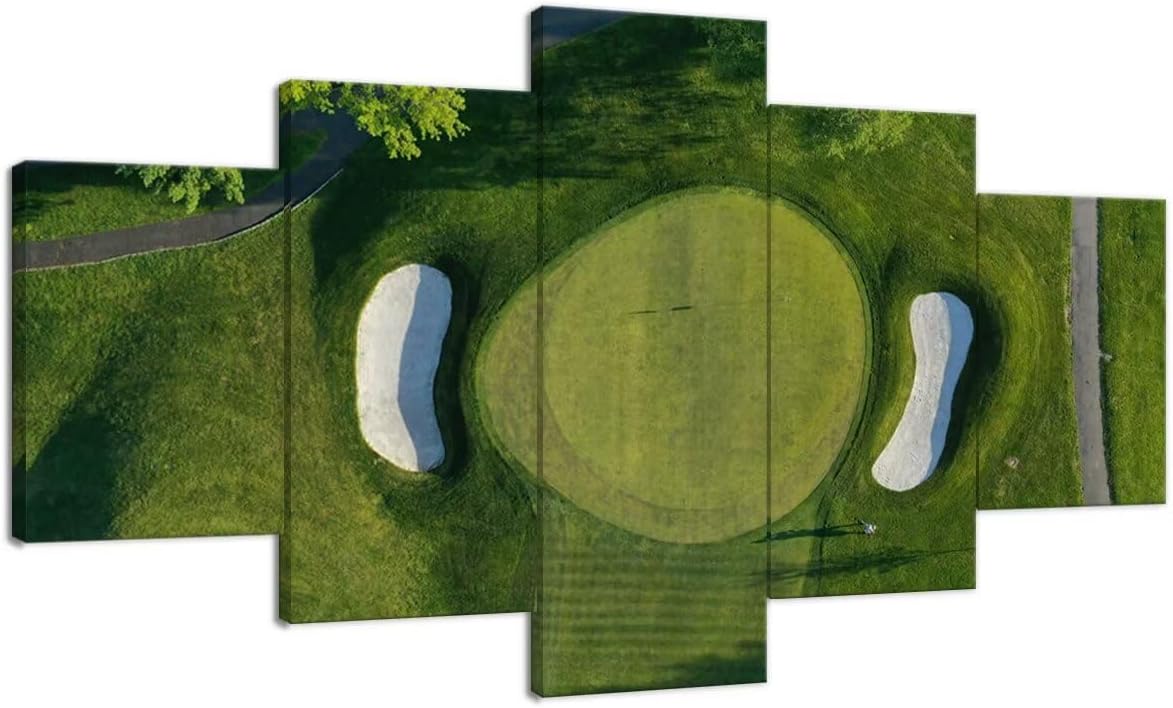 Westchester New York Golf Course Wall Art for Office - Golf Pictures Wall Decor for Living Room Bedroom Bathroom Home Decorations Framed Artwork Canvas Prints Ready to Hang(50''W x 24''H)