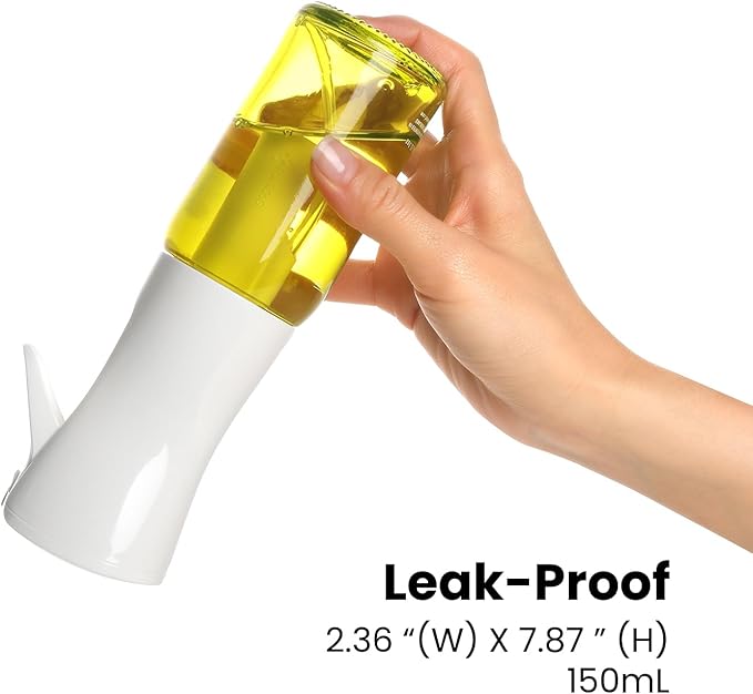 Mistifi Glass Oil Sprayer/Mister 5.1 fl oz (150ml), For Cooking Oil, Olive Oil, Soy Sauce, Vinegar, Non-Aerosol Refillable Dispenser, Spray Bottle (FS631 SummerLemon)