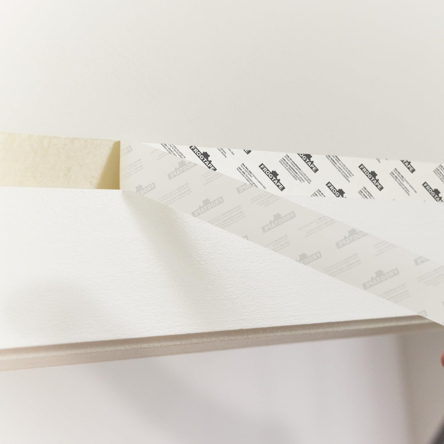 FrogTape DS 154 Premium Grade, Double-Sided Poly-Hanging Containment Tape, Sticks to Plastic Sheets, for Remodeling and Remediation, 36mm x 25yds, Natural, 1 Roll (243049)