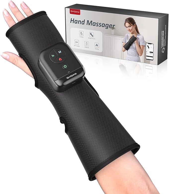 Comfytemp Air Compression Therapy Device K1063, Portable Hand and Wrist Massager for Circulation and Pain Relief, Cordless...