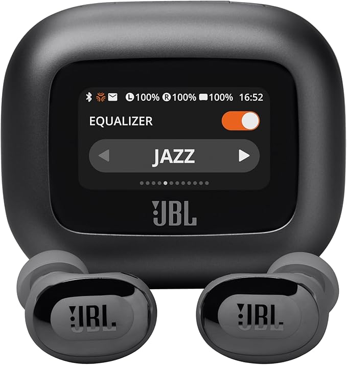 JBL Live Buds 3 - True Wireless Noise-Cancelling Bud-Type Earbuds, 40Hrs Total Playback, Wireless Charging, 6 Mics for Per...