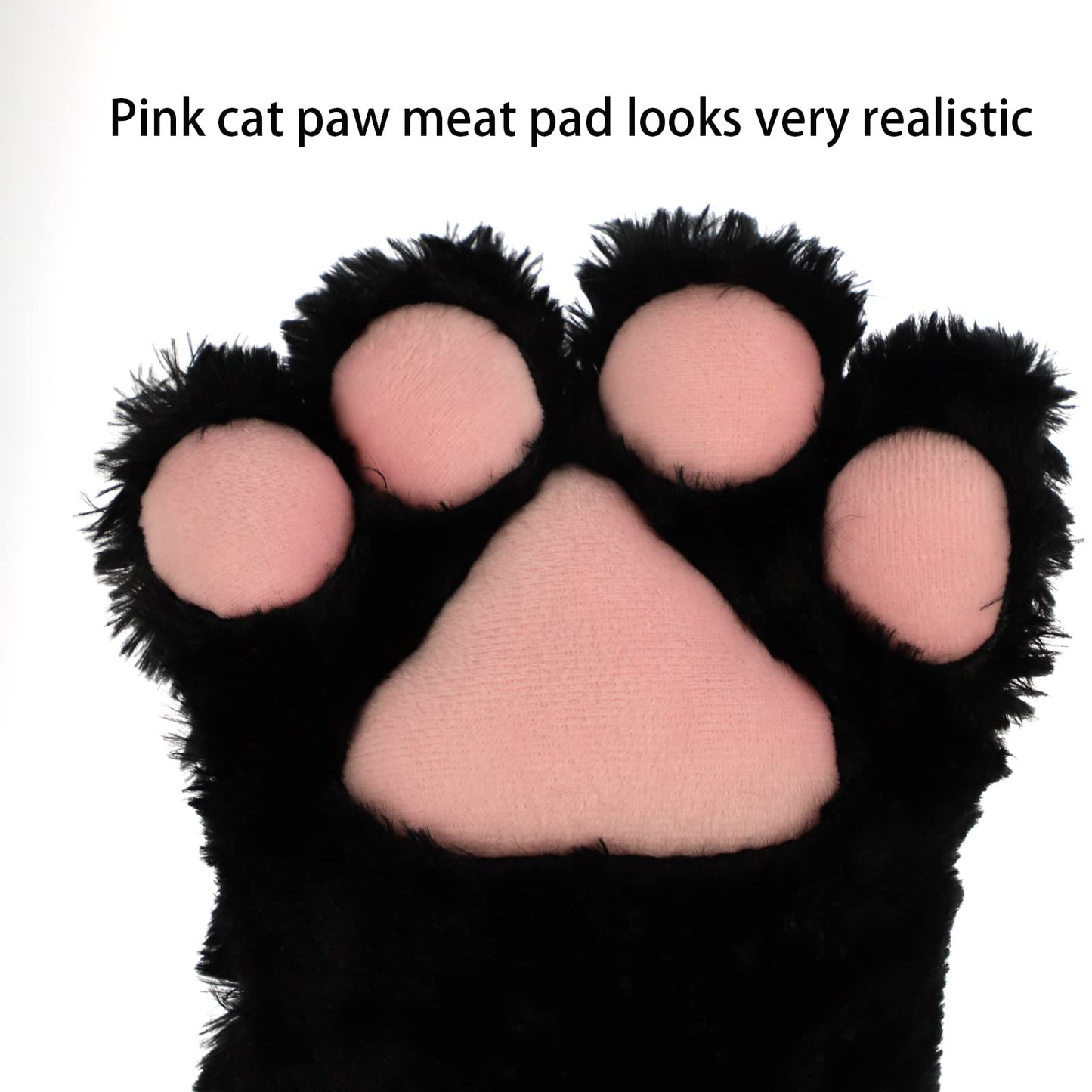 Cat Paws Gloves Cozy Animal Full Fingers Bear Claws Mitten Winter Plush Glove Halloween Cosplay Costume Prop for Kids, AGE 3+