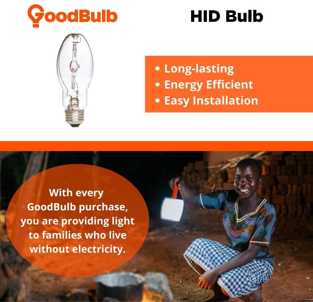 Goodbulb Mp70/U/Med Metal Halide Hid Light Bulb 70W E26 Base Edx17 Ansi Code M98 4000K Cool White Light Clear Finish 9000 Life Hours Car Dealership Lighting Pack Of 2 Bulbs