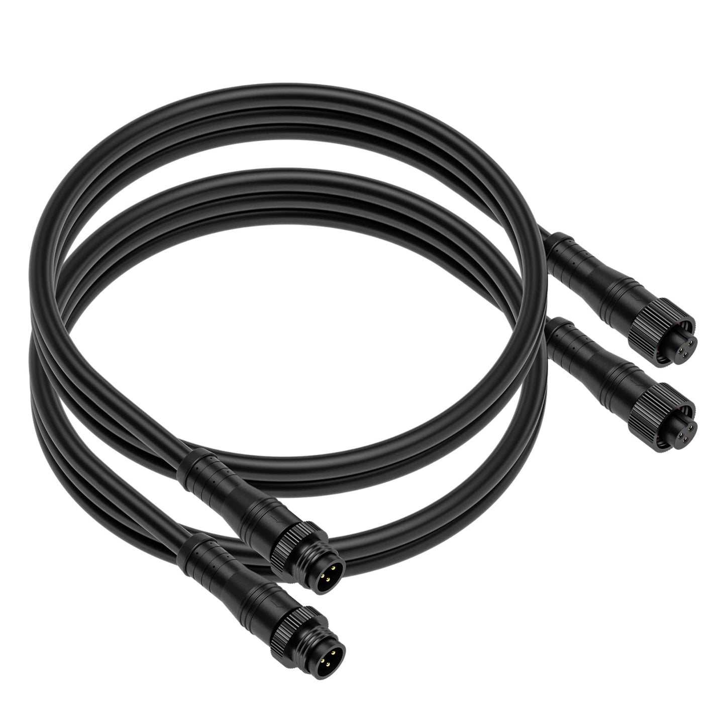 Btf-Lighting 6.56Ft 3 Pin 0.75Mm/18Awg Ip68 Extension Cable Wire With Male And Female Connectors For Ws2811 Ws2812B Sk6812 Etc Led Strip 15Mm Metal Nut Small Size Home Lighting Connector