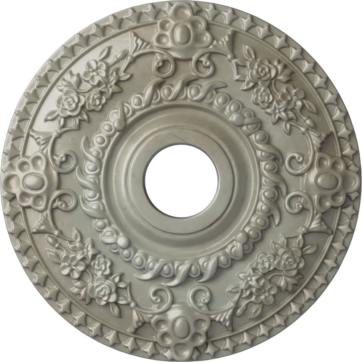 Ekena Millwork Cm18Rofls Rose Ceiling Medallion, Flash Gold