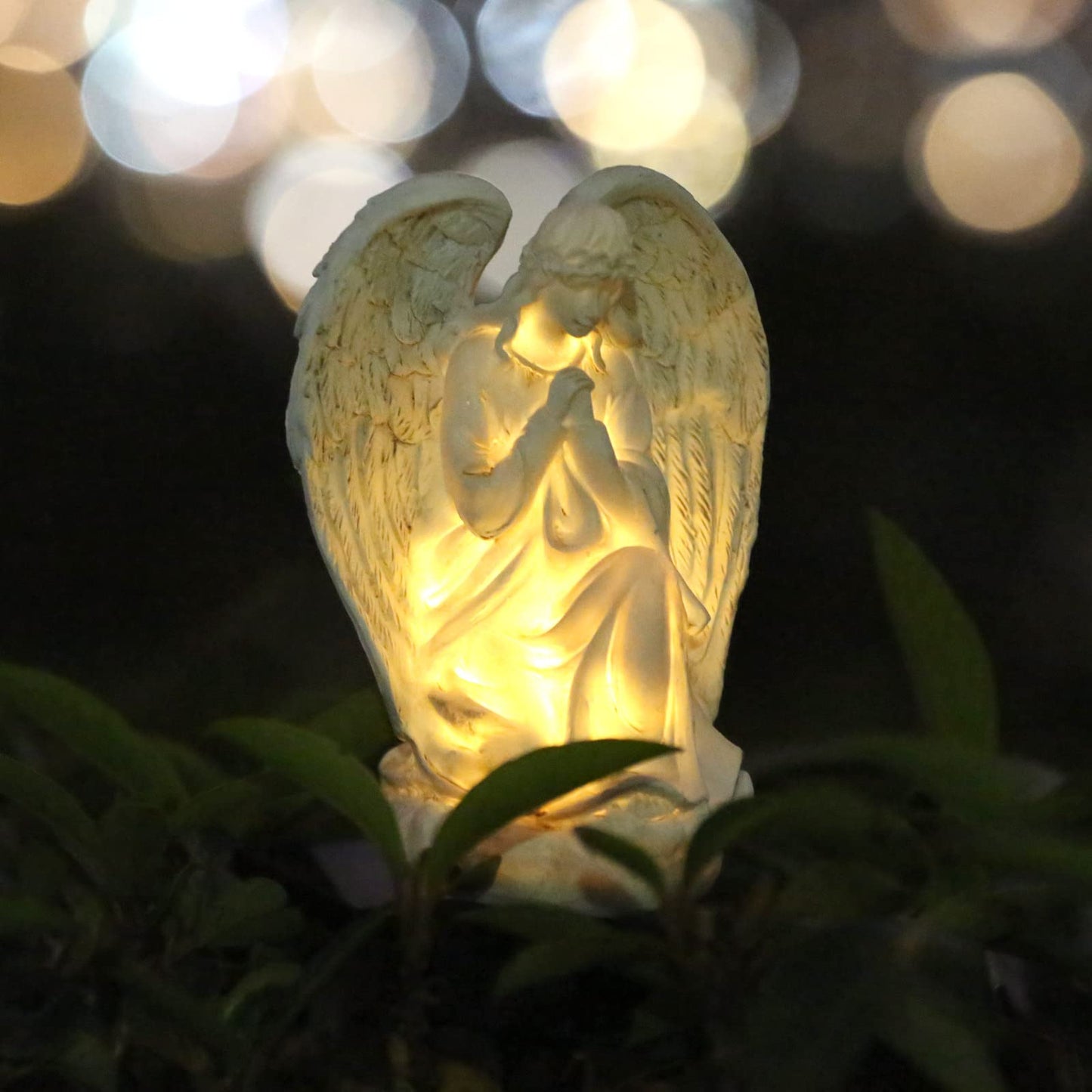 Xurleq Solar Garden Light - Waterproof Angel Resin Decor For Lawn, Patio & Fence