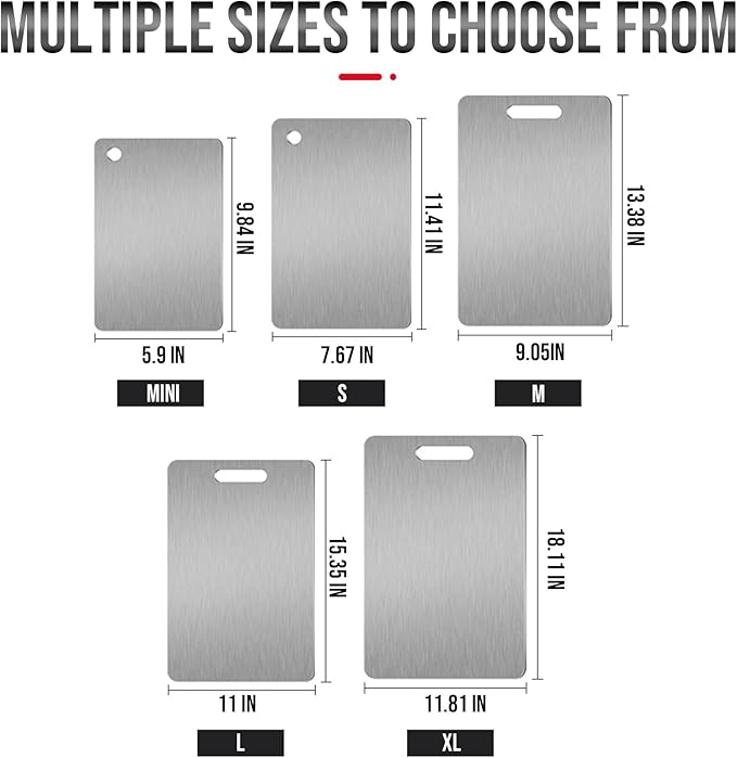 Titanium Cutting Board - 2025 New titanium cutting boards for kitchen,Double-Sided Food Grade Cutting Board,Chopping Board Cutting Mat for Meat Fruit & Vegetable-1 pc.Large (15.35x11in)