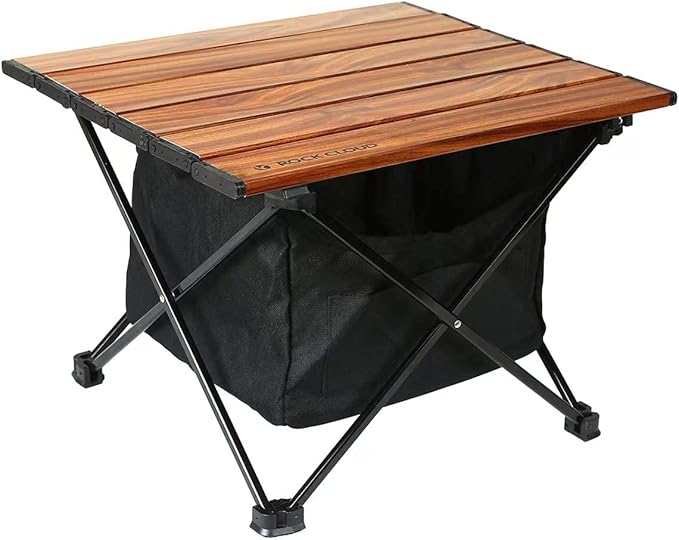 ROCK CLOUD Portable Camping Table Ultralight Aluminum Camp Table with Storage Bag Folding Beach Table for Camping Hiking Backpacking Outdoor Picnic, Small